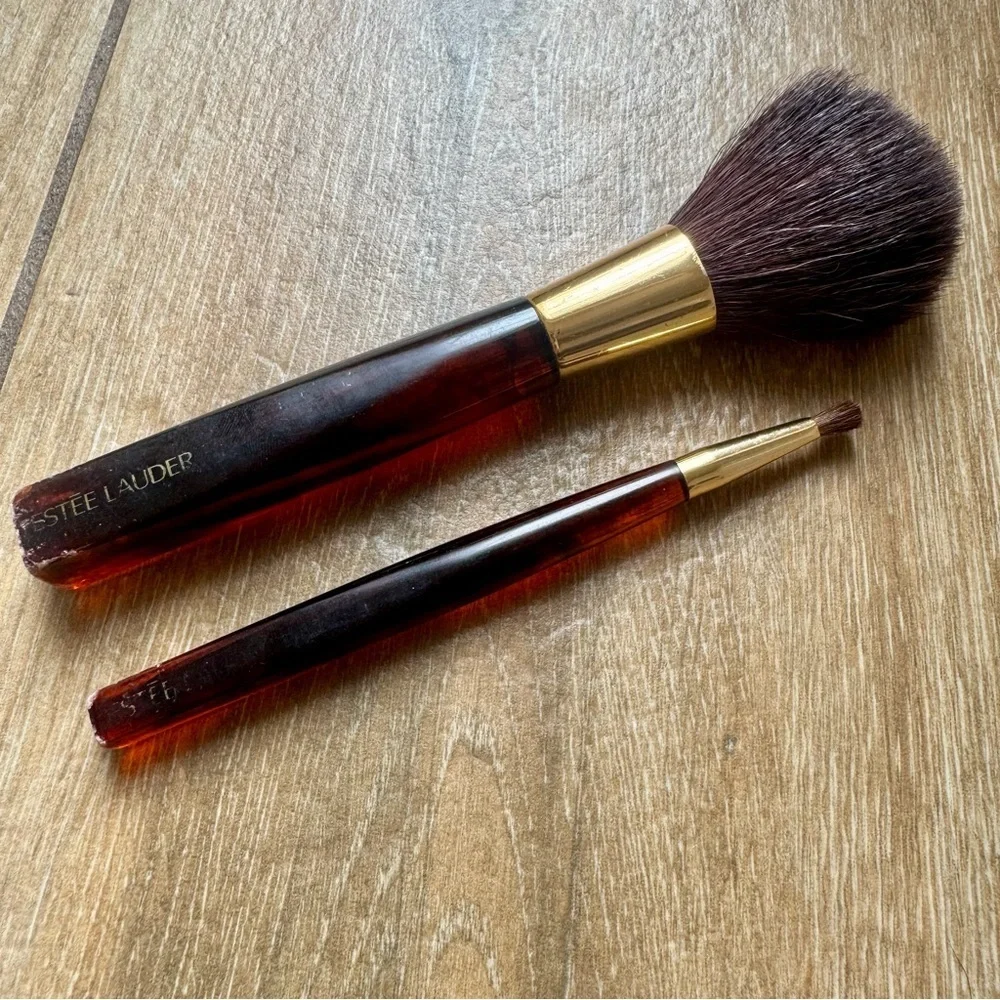Estee Lauder Makeup Brush Set with Gold Accents